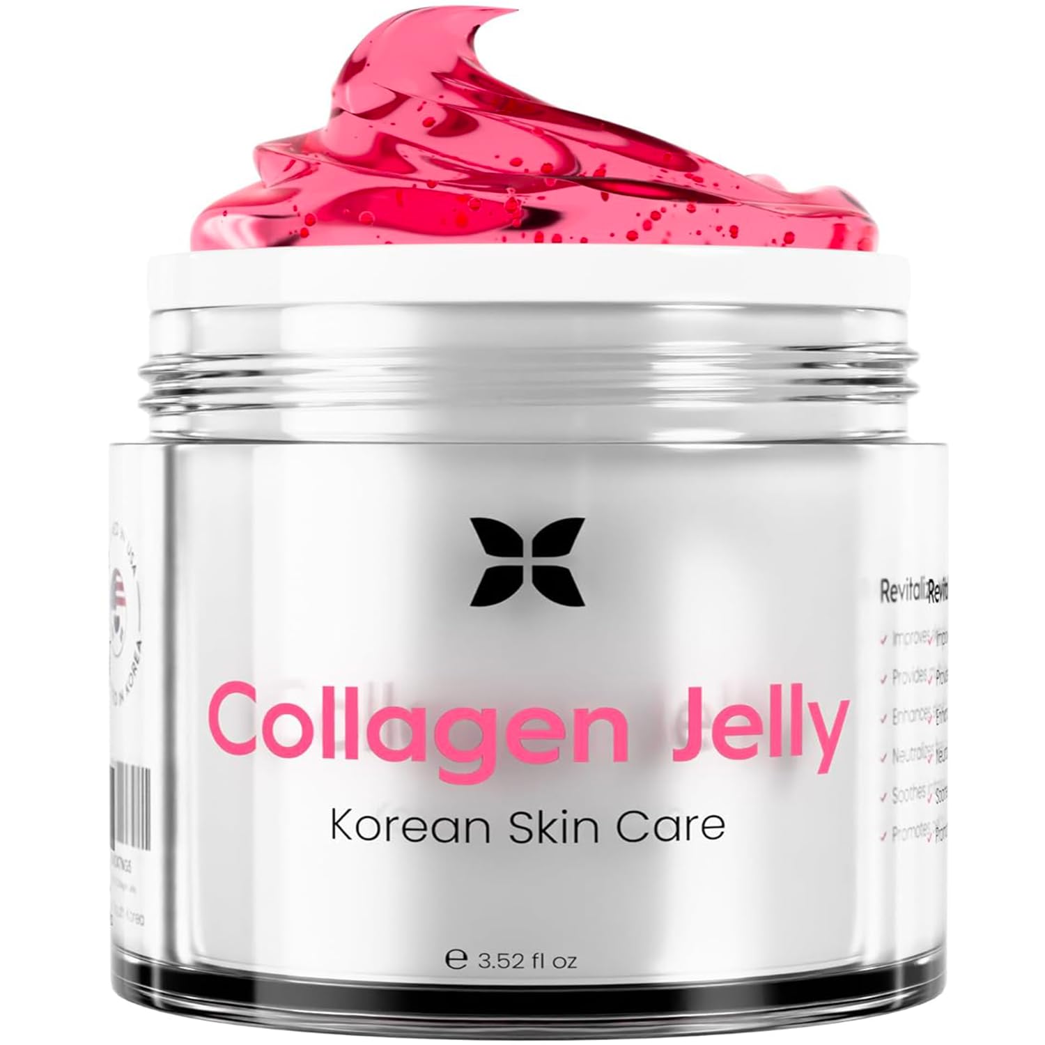 REVO Collagen Jelly 100ml Korean Anti-Aging Plumping Formula with Hydrolyzed Collagen, Niacinamide, Hyaluronic Acid & Vitamin C  Skincare for Glass Glow Skin, Wrinkle Repair & Even Tone