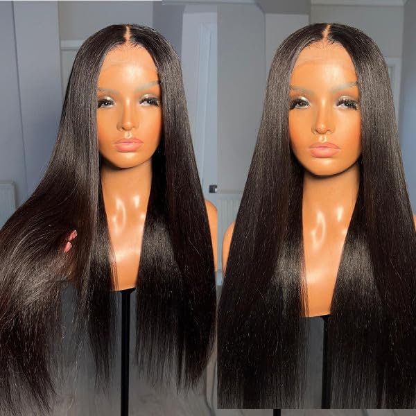 Single Knot HD Stright 13x6 Lace Front Wigs Human Hair 250 Density Real HD Lace Frontal Human Hair Wigs ST Single Knot HD WIG 28