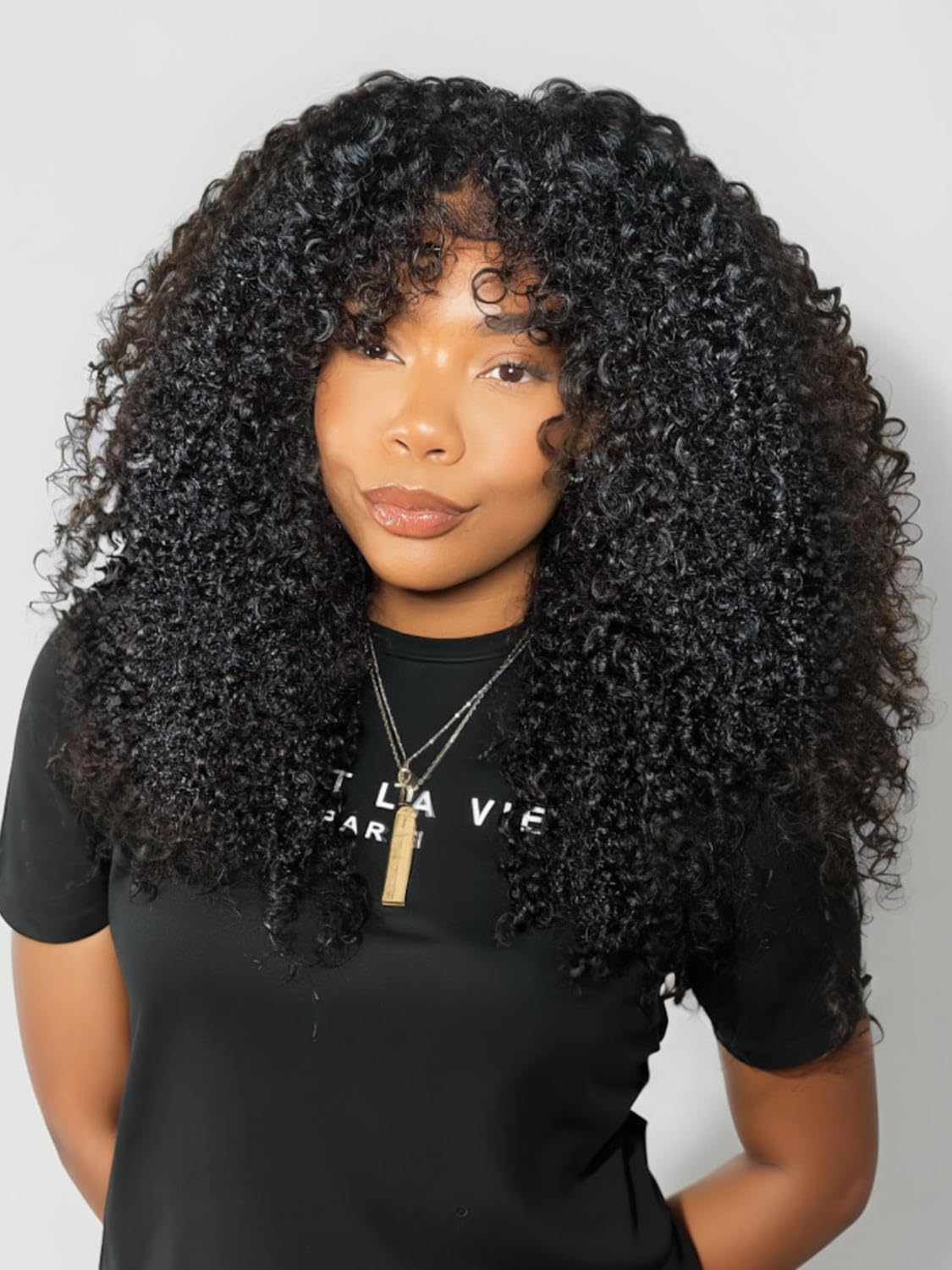 Beauty Forever V Part Wig Human Hair Curly EasiContour Vpart Wigs No Leave Out Glueless Upgraded U Part Wigs for Women Clip In Half Wig None Lace Front Wigs Natural Color 150 Density 24inch